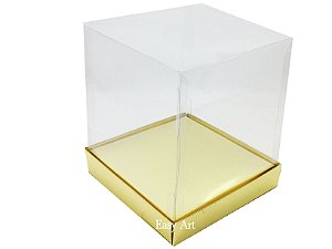 Caixinha para Mini Bolos / Mini Panetone com Berço 10x10x15 - Pct com 10 Unidades