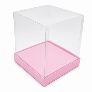 Caixinha para Mini Bolos / Mini Panetone com Berço 10x10x15 - Pct com 10 Unidades