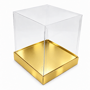Caixinha para Mini Bolos / Mini Panetones com Berço 10x10x10 - Pct com 10 Unidades