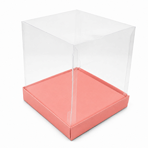 Caixinha para Mini Bolos / Mini Panetones com Berço 10x10x10 - Pct com 10 Unidades