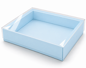 Caixa para 20 Brigadeiros / Tampa Transparente 21,5x18x3,5  - Pct 10 Unidades