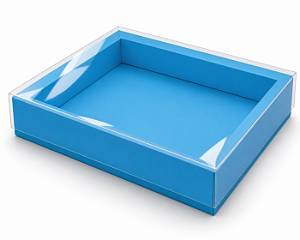 Caixa para 20 Brigadeiros / Tampa Transparente 21,5x18x3,5  - Pct 10 Unidades