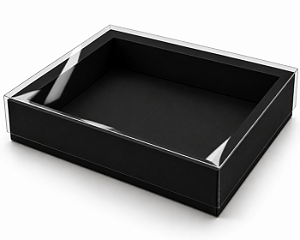 Caixa para 20 Brigadeiros / Tampa Transparente 21,5x18x3,5  - Pct 10 Unidades