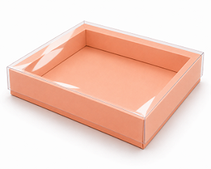 Caixa para 20 Brigadeiros / Tampa Transparente 21,5x18x3,5  - Pct 10 Unidades