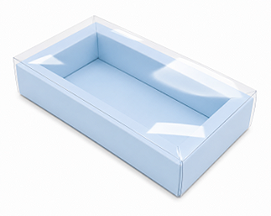 Caixa para 8 Macarons Deitados / Tampa Transparente - Pct com 10 Unidades