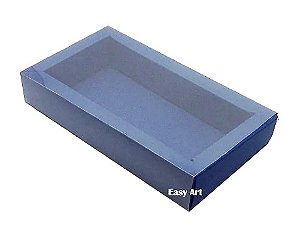 Caixa para 8 Macarons Deitados / Tampa Transparente - Pct com 10 Unidades