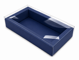 Caixa para 8 Macarons Deitados / Tampa Transparente - Pct com 10 Unidades