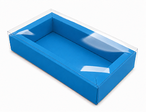 Caixa para 8 Macarons Deitados / Tampa Transparente - Pct com 10 Unidades