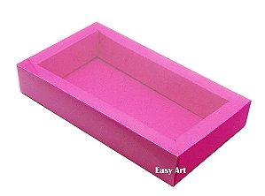 Caixa para 8 Macarons Deitados / Tampa Transparente - Pct com 10 Unidades