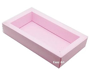 Caixa para 8 Macarons Deitados / Tampa Transparente - Pct com 10 Unidades