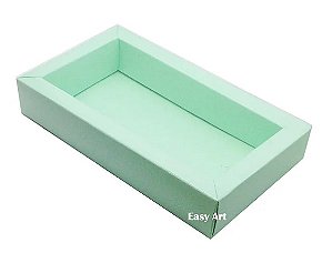 Caixa para 8 Macarons Deitados / Tampa Transparente - Pct com 10 Unidades