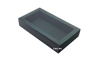 Caixa para 8 Macarons Deitados / Tampa Transparente - Pct com 10 Unidades