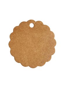 Tags Decorativos Florzinha - Kraft / Pct com 100 Unidades