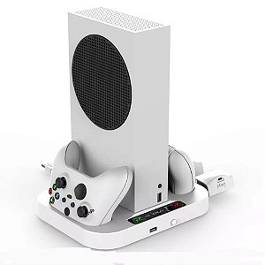 Suporte Xbox Series S Branco Com Resfriador Carregador Para Controles Ípega PG-XBS012