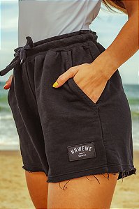 Shorts Hawewe Moletinho Surfwear Preto