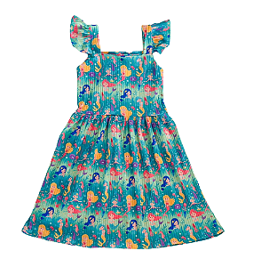 Vestido Infantil Estampa Sereia