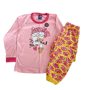 Pijama Infantil Menina Rosa