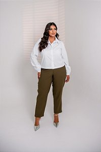 Camisa manga longa ajustável plus size