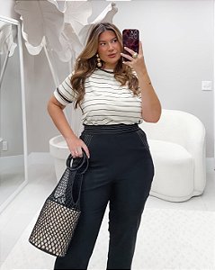 Blusa Listras Clássicas Plus Size