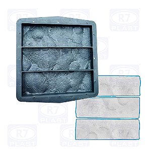 KIT C/ 10 UNIDADES (R$ 24,64 CADA), FORMA PLÁSTICA REVESTIMENTO PAREDE 3D TIJOLINHO TEXTURIZADO 25X8cm