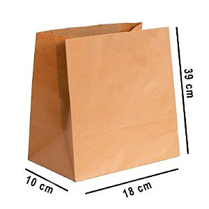 SACO KRAFT DELIVERY 18X39X10 7,5KG C/100