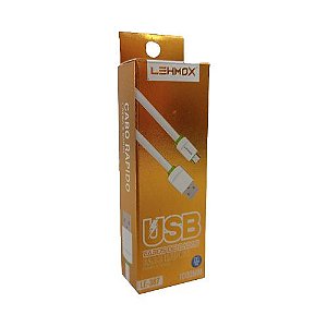 Cabo USB para Lightning ios 1 metro Reforçado LEHMOX LE-389