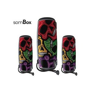 Caixa De Som 24w  Bateria 2400 Mah Sombox D-X318 Original
