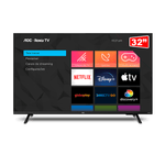 Smart TV AOC 32" LED HD 32S5135/78 ROKU, HDMI, USB, Conexão Wi-Fi Preta