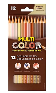 Lápis De Cor Tons De Pele 12 Cores 11.1200ntp - Multicolor