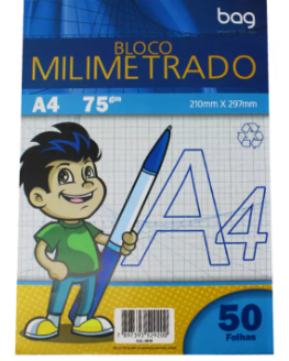 BLOCO MILIMETRADO - A4 - 75GM - BAG FA