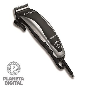 Cortador de Cabelo Hair Stylo Design Moderno 4 Ajustes de Altura: 3mm, 6mm, 9mm e 12mm Portátil Preto CR-02 - MONDIAL