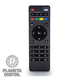 Controle Para TV Box Infravermelho Distância de Transmissão de 15 metros Preto HT-P43 - H'MASTON