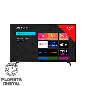 Smart TV 32" LED HD Sistema: Roku TV Saída de Áudio: 10W Desligamento Automático 32S5195 - AOC
