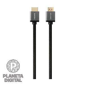 Cabo HDMI 3 Metros 4K Preto Nylon Trançado 60Hz - GEONAV