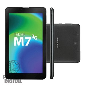 Tablet M7 3G 32GB Tela 7" 1GB RAM Android 11 Preto 2MP+2MP Bluetooth 2800mAh - MULTILASER