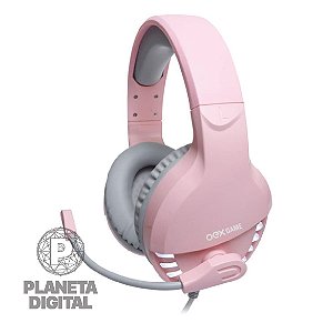 Headset Gamer 7.1 USB Haste Ajustável Fones Acolchoados Pink Fox Edição Especial HS414 - OEX
