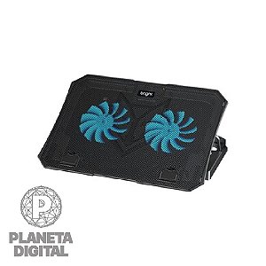 Cooler para Notebook Twister 1.75W de até 15,6" 2 Ventoinhas 4 Níveis de Altura 2 Portas USB Portátil e Fácil Montagem BC001 - BRIGHT