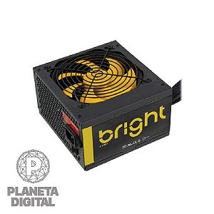Fonte ATX Automática 550W Frequência 50~~60Hz 9 Conectores Preto FT001 -  BRIGHT - Loja Planeta Digital
