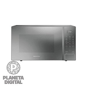 Micro-Ondas 900W Capacidade de 32 litros 10 Níveis de Potência Display LED Menu Descongelar Função Tira Odor Cinza Espelhado BMS46AR - BRASTEMP