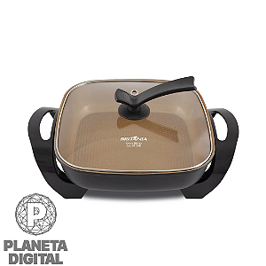 Panela Elétrica Gold 1200W 4 Litros Base Antiderrapante Saída de Vapor Luz Indicadora de Funcionamento Alça de Apoio na Tampa Display Mecânico BPE09D - BRITÂNIA