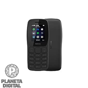 Celular Nokia 105 Tela 1.77" TFT LCD Dual Chip Rádio FM Lanterna Jogos Pré-Instalados 800mAh Micro USB 1.1 Nokia Series 30 Plus Preto KN093 - NOKIA