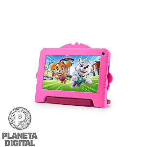 Tablet Infantil Patrulha Canina Skye com Controle Parental 64GB Tela 7" DBF Câmera: 2MP Wi-Fi 4GB RAM Android 13 GO Edition Quad Core + Case Protetora NB422 - MULTILASER