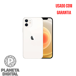 iPhone 12 5G 128GB 4GB RAM iOS 14 Tela 6.1" Câmera Dupla: 12MP Resolução da Gravação: 4K NFC Bluetooth 5.0 [APARELHO USADO] - APPLE