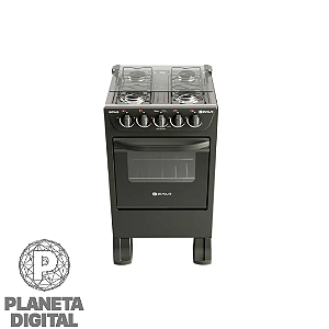 Fogão de Piso New Sirius 4 Bocas Acendimento Manual Mesa de Aço Inox Forno de 46L - BRASLAR