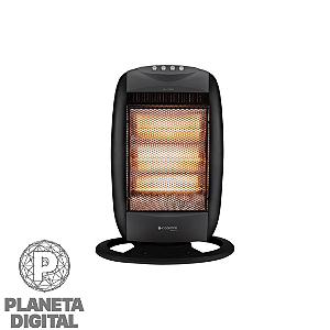 Aquecedor Halógeno Mercury 1.200W Oscilação Horizontal 3 Níveis de Aquecimento Alça para Transporte AQC305 - CADENCE