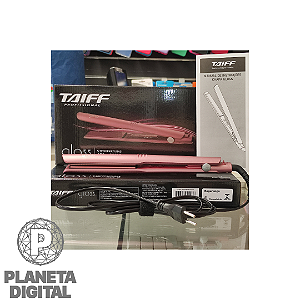 Chapa Gloss Rose 57W Placas de Cerâmica com Óleos Nutritivos Bivolt 5 Níveis de Temperatura Cabo Giratório 1.8m - TAIFF