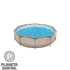 Piscina Premium de Plástico Circular com Capacidade: 5.200L Material em PVC - MOR