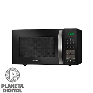 Micro-ondas 34L 1.400W Menu Dia a Dia e Kids Funções Descongelar, Manter Aquecido e Tira Odor MO-02-34-B - MONDIAL