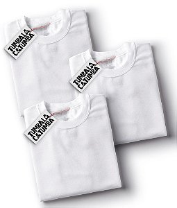 Kit Camiseta Básica 3 Peças Branca