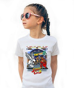 Camiseta Street Fighter Pombo Vs Capivara - Infantil